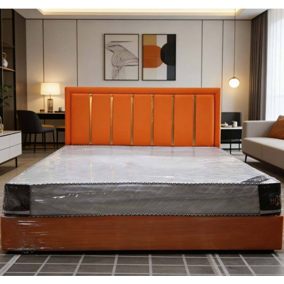 Gold bar bed frame
