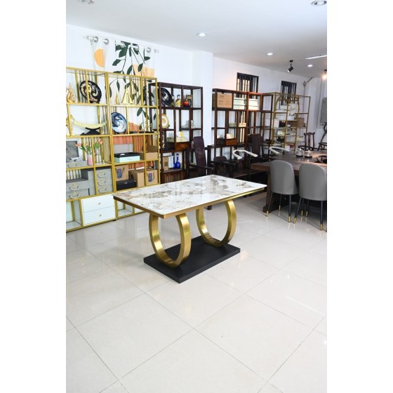 Double ring dining table